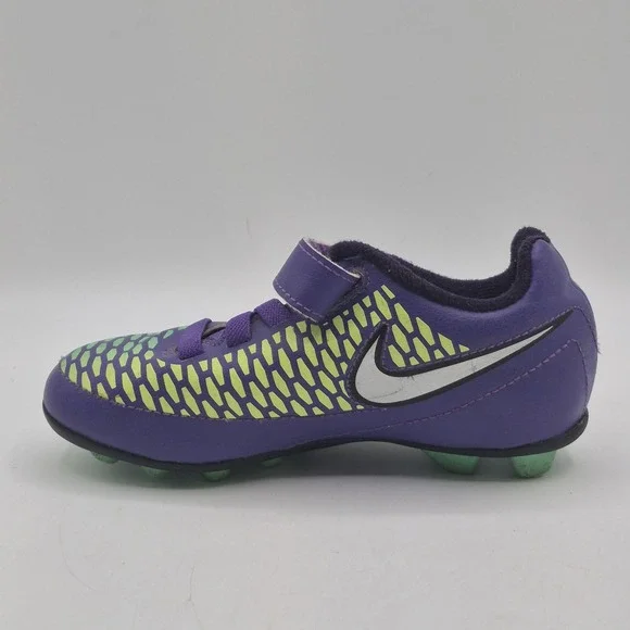Nike Magista Soccer Cleats Girls 11C Purple Green Firm Ground FG Shoes Kids - Picture 3 of 12